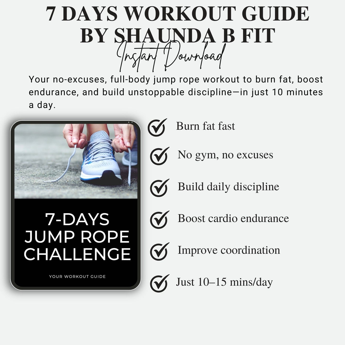 7-Days Jump Rope Challenge – Digital Workout Guide for Fat Loss, Cardio, and Discipline