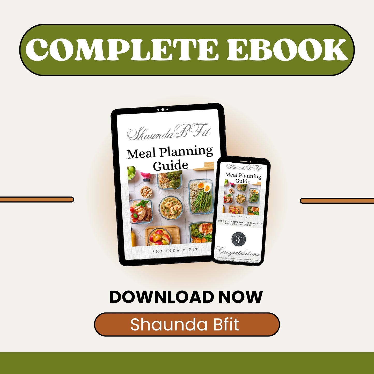 ShaundaBFit Meal Planning Guide - Digital Download for Fat Loss, Energy & Healthy Eating